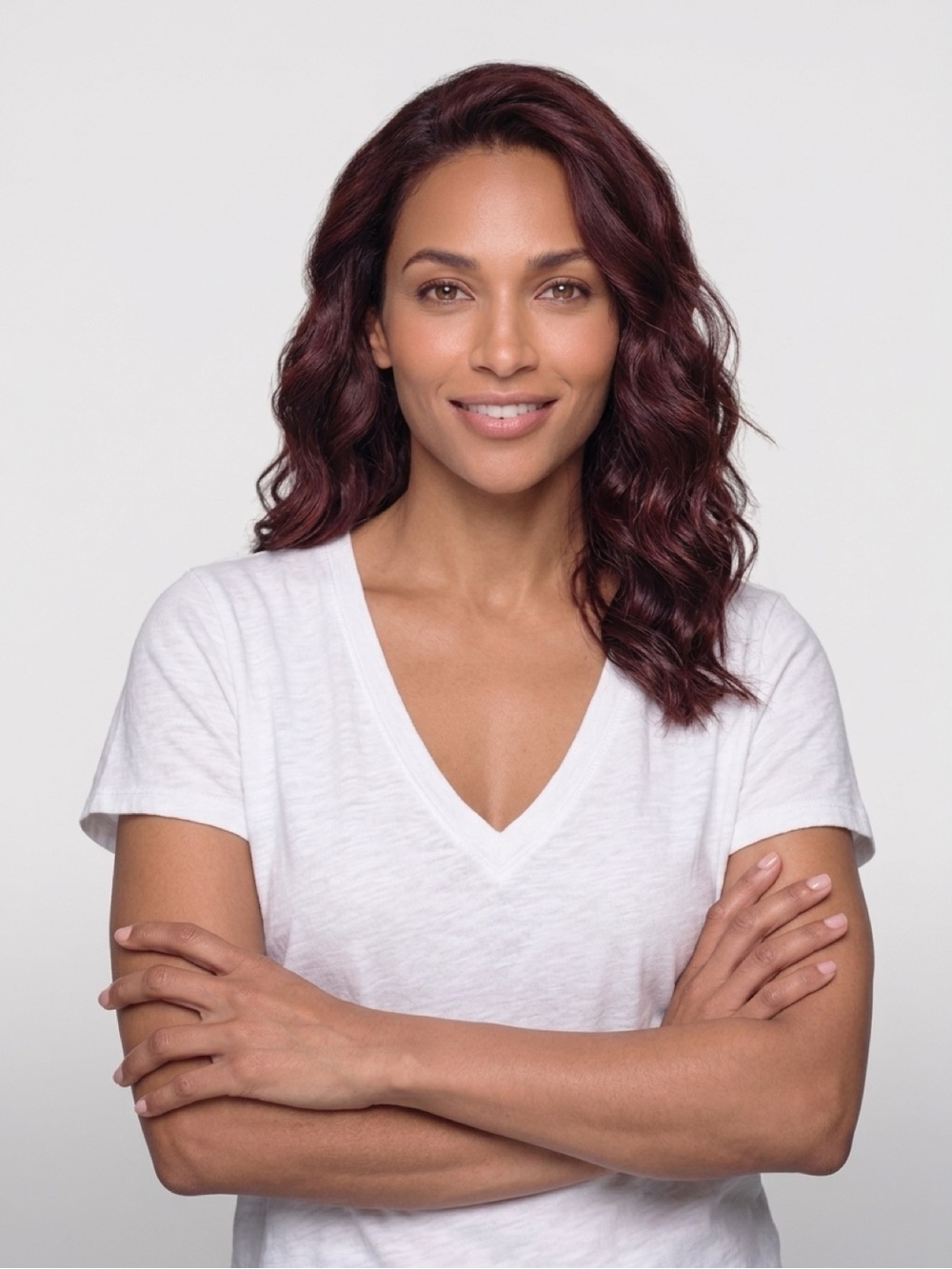 A New Day White V-Neck Short Sleeve Tee Women’s Medium